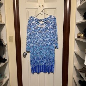 Lilly Pulitzer palm tree Hollee Dress L NWOT